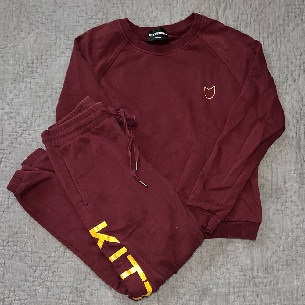 Kittenish Sweatshirt and Pant Set